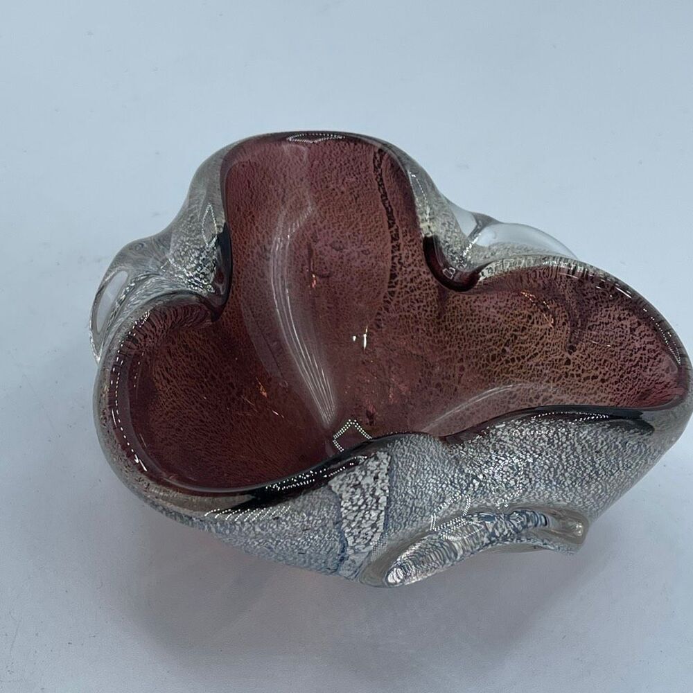 Vintage Murano art glass bowl candy ashtray